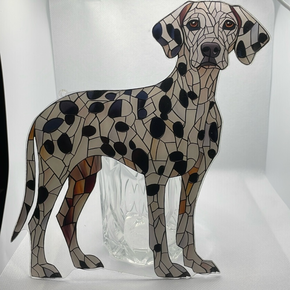 Suncatcher Acrylic Dalmatian Dog Decor Home Garden Valentine’s Day Gift